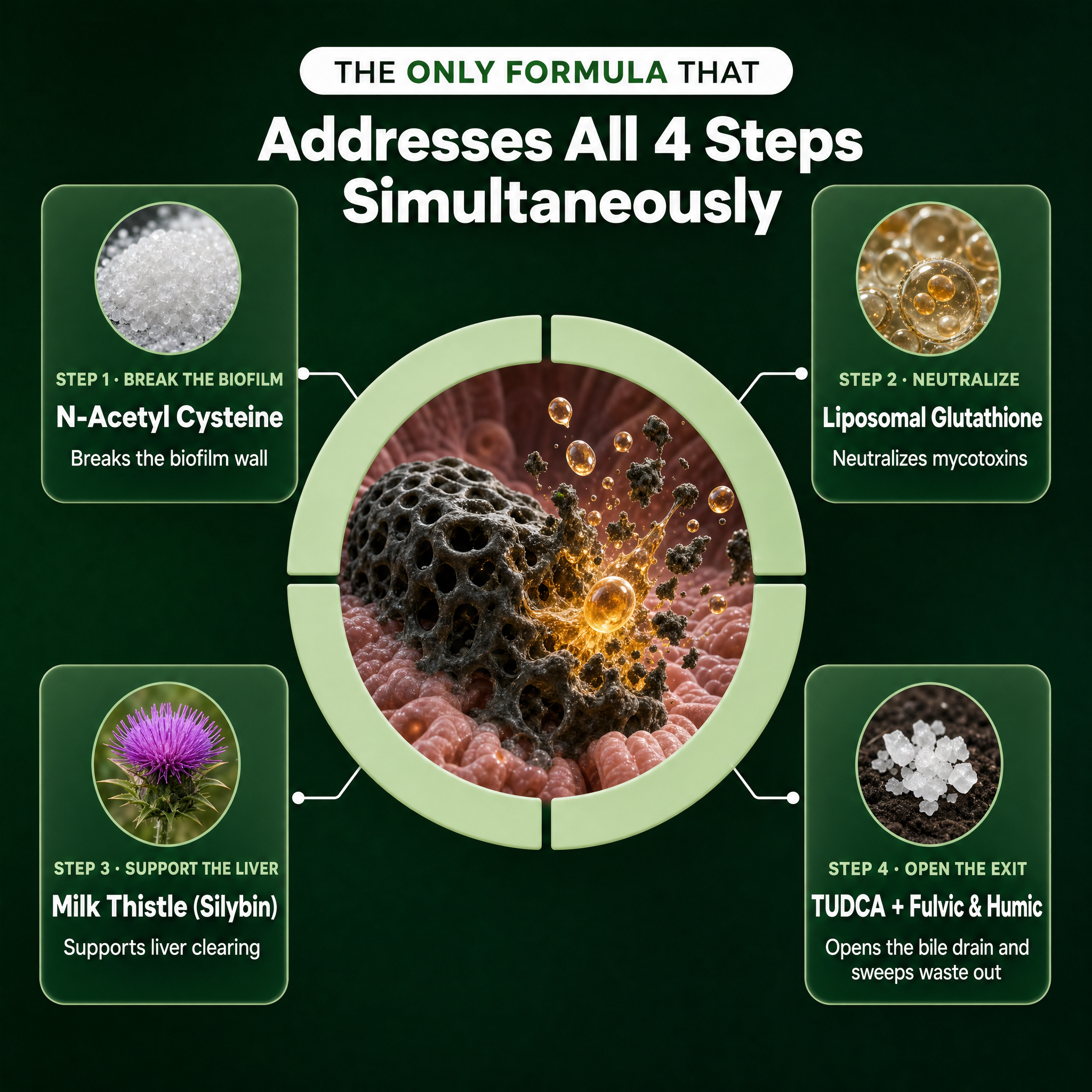 The only formula that addresses all 4 steps simultaneously